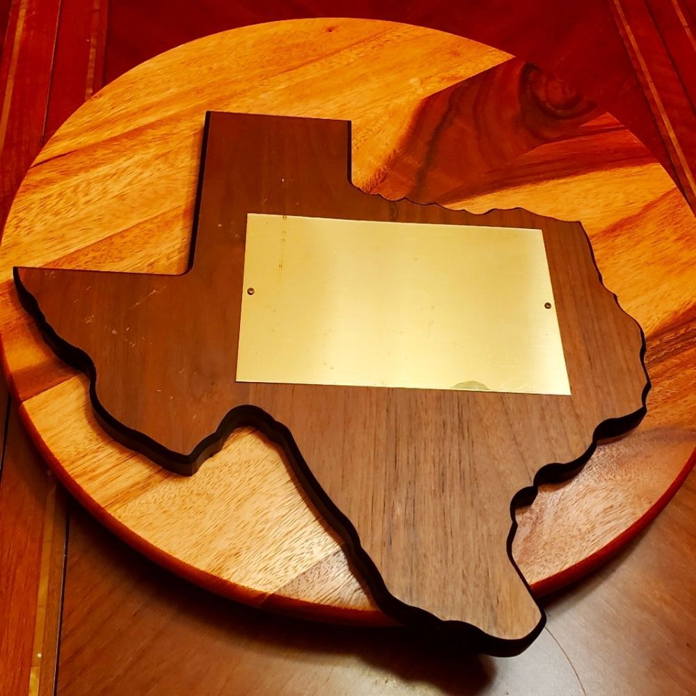 Texas Wooden Map